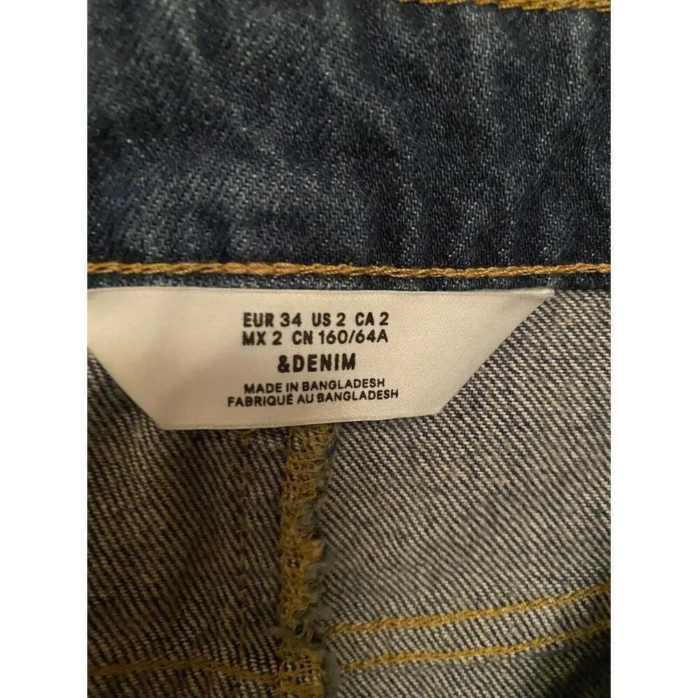 &Denim Destressed Jean Skirt Sz.2